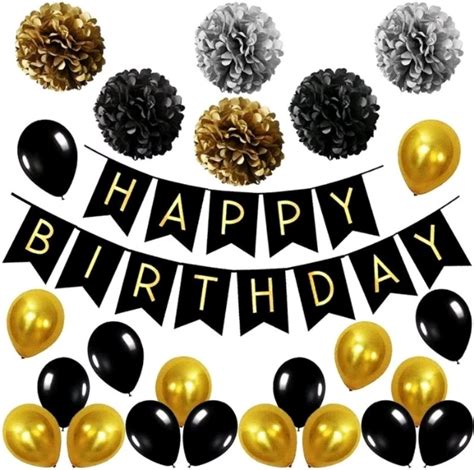 Black/ Gold Party Balloons Set, Hobbies & Toys, Stationery & Craft, Occasions & Party Supplies ...