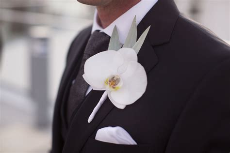 White Orchid Boutonniere