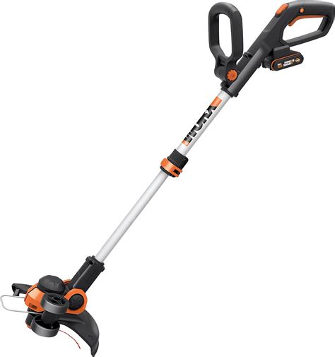 WORX WG163E 18V (20V MAX) Cordless Grass Trimmer with Command Feed and 2 Batteries Strimmer Line ...