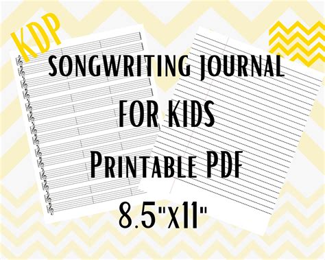 Songwriting Journal for kids / Music Journal Notebook / | Etsy