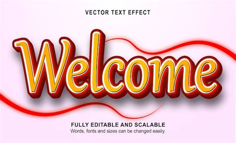 Premium Vector | Welcome 3d text effect vector