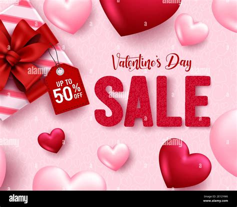 Valentines sale promo vector background design. Valentine's day sale ...