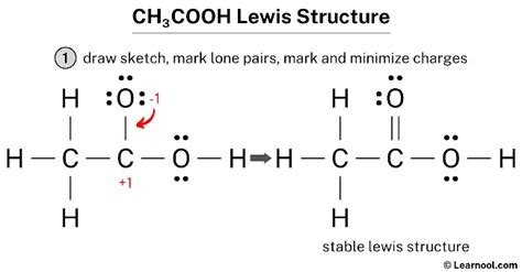 CH3COOH Lewis structure - Learnool