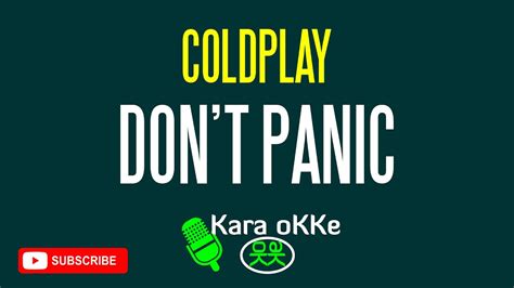 COLDPLAY - DON'T PANIC (KARAOKE, COVER, LYRICS) - YouTube