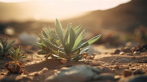 Premium AI Image | A photo of a desert plant dry ground