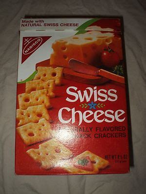 Nabisco Swiss Cheese Crackers Box, Unflattened, 1975, VG condition ...