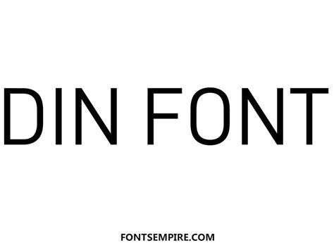 Din Font Family Free Download - Fonts Empire