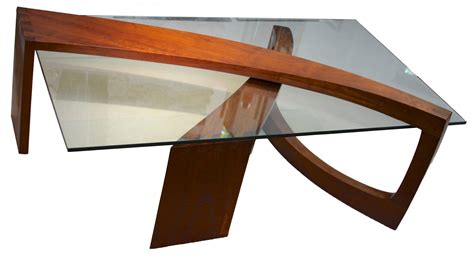 Walnut and Glass Coffee Table by Ben Mack | Inventory | WOLFS Fine Paintings and Sculpture