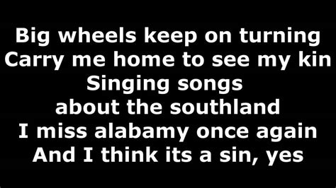 Lynyrd Skynyrd - Sweet Home Alabama - Lyrics IN Video + Description Chords - Chordify