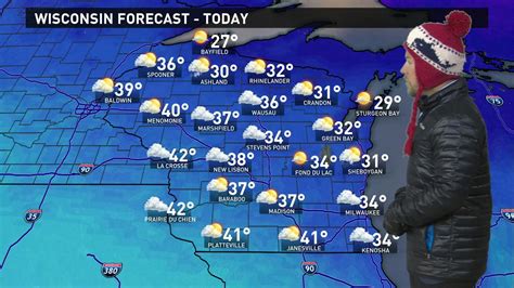 Today Wisconsin Weather Map