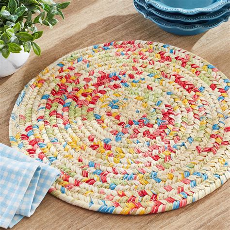 The Pioneer Woman Sweet Rose Braided Placemat, Multicolor, 15" Round - Walmart.com | Rose braid ...