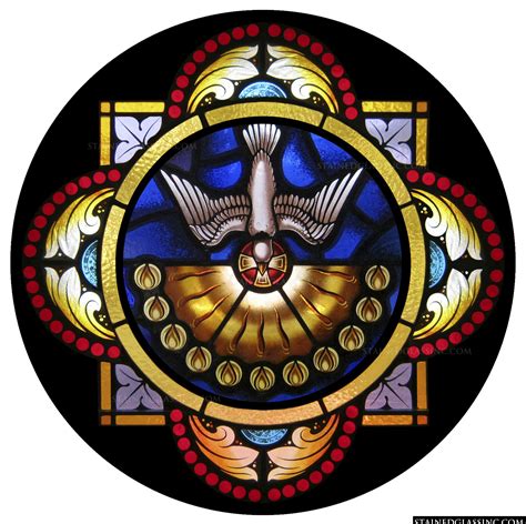 "Confirmation Symbol" Religious Stained Glass Window