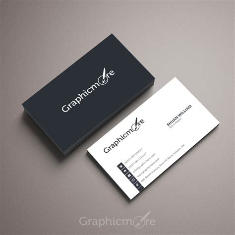 Simple & Corporate Business Card Template Design Free PSD File