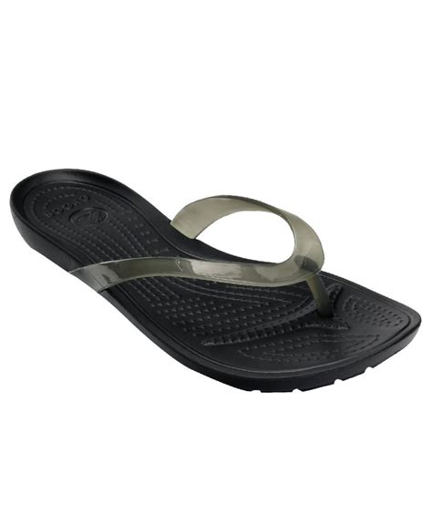 Crocs Standard Fit Croslite Black Slippers Price in India- Buy Crocs Standard Fit Croslite Black ...