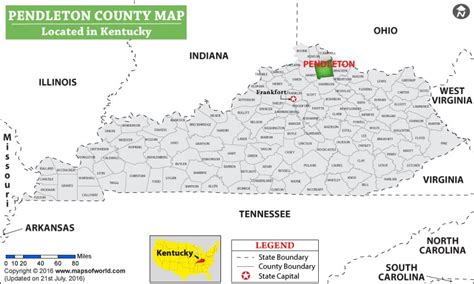 Pendleton County Map, Kentucky