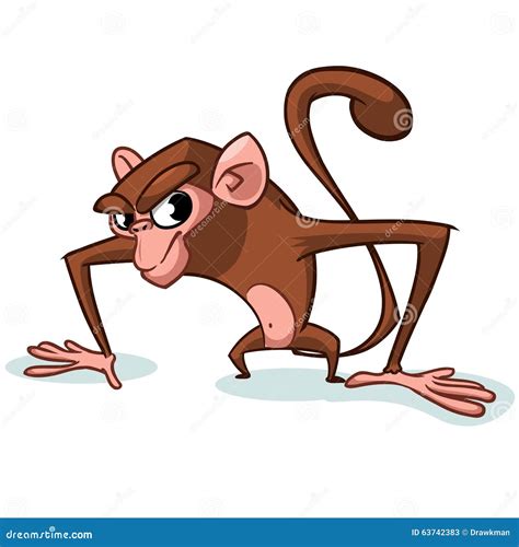 Cheeky Monkey Takes The Pee Vector Illustration | CartoonDealer.com ...