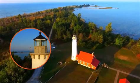 Tawas Point Lighthouse Moved A Mile In From Starting Point