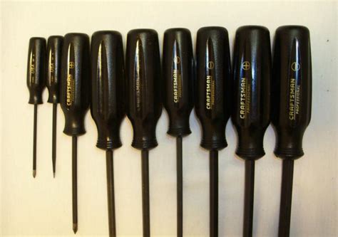 Sell Craftsman Professional Black Handled Screwdriver Set of 9 Flat ...