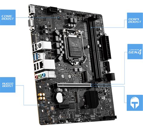 MSI H510M-A PRO (LGA1200, H510, DDR4, USB3.2, SATA3) – ToniX Computer