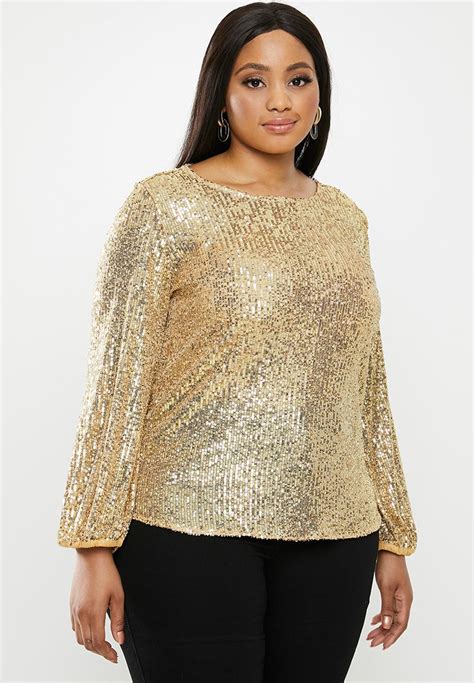 Sequin blouse- gold MILLA Tops | Superbalist.com