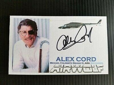 "AIRWOLF" ALEX CORD "ARCHANGEL" AUTOGRAPHED 3X5 INDEX CARD | #3859843048