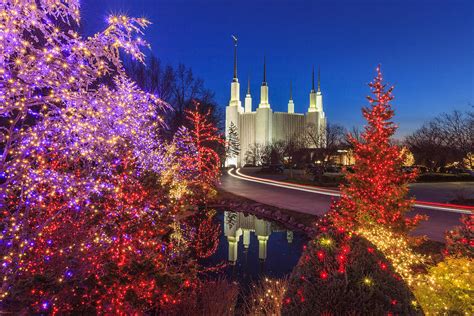 Washington DC LDS Temple Festival of Lights Photograph by Carol VanDyke - Pixels