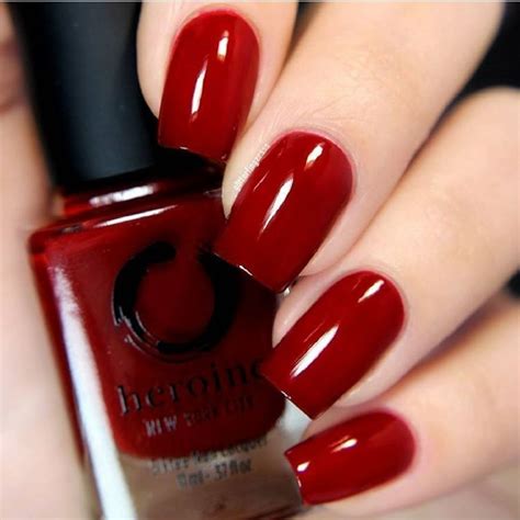 Dark Red Nail Polish - Wine at Midnight | heroine.nyc | Dark red nails, Red nails, Christmas ...