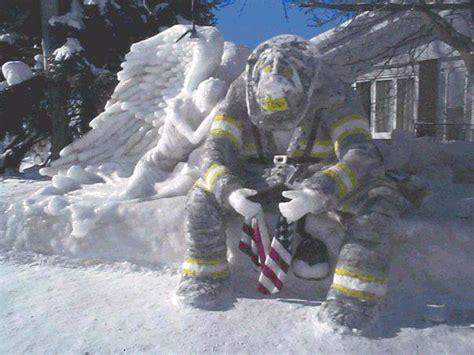 Best ice sculpture I have ever seen! Firefighter. | Funny Pictures ...