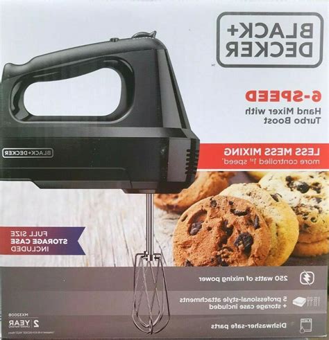 BLACK+DECKER 6-Speed Hand Mixer with 5 Attachments