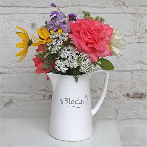 Jug / Vase - Flowers - Blodau - Large – The Welsh Gift Shop