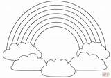 Rainbow With Clouds Coloring Page  Free Printable Coloring Pages sketch template