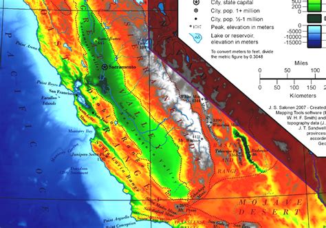 Geography Of California - California Mountains Map