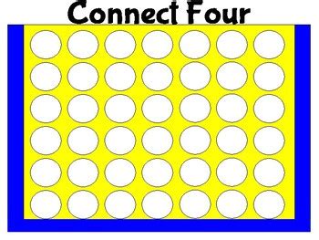 Blank Connect Four Game Printable