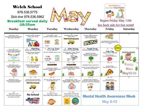 May Calendar : Peabody Public Schools