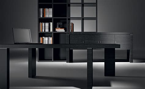 Black Modern Executive Desk - Ambience Doré