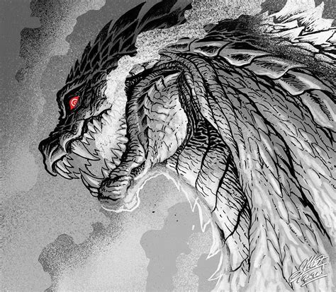 Matt Frank’s Instagram post: “I couldn't resist 🖤 the new Anime Godzilla looks pretty dope! And ...