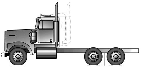 Kenworth Heavy Truck Blueprints Free Outlines | Images and Photos finder