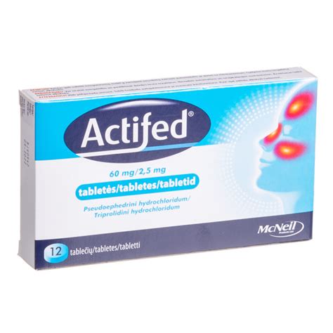 ACTIFED, 60 mg/2,5 mg, tabletės, N12 | Gintarinė vaistinė