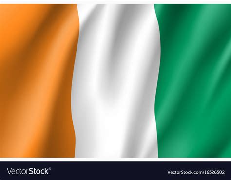 Cote d ivoire flag ivory coast Royalty Free Vector Image