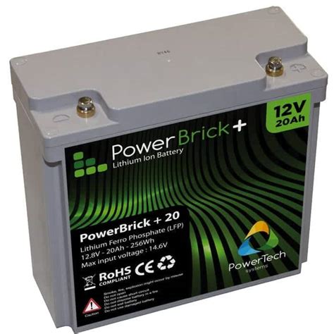 20Ah – 12V Lithium-Ion Battery Pack – PowerBrick+ – PowerTech Systems