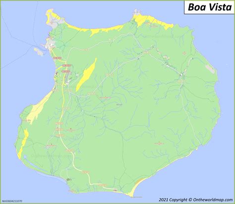 Map of Boa Vista Island | Cape Verde