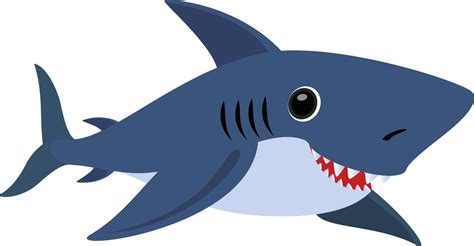 Cartoon Shark. Vector Illustration of Shark. Clipart Shark 4642068 Vector Art at Vecteezy