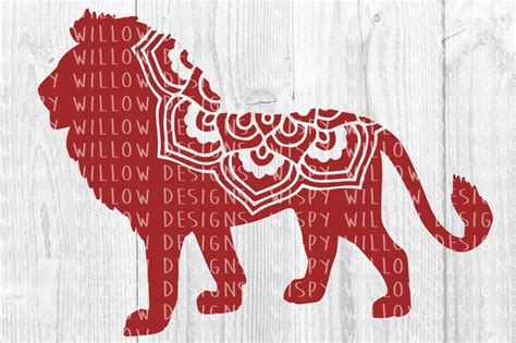 Lion Mandala SVG/DXF/EPS/PNG/JPG/PDF By Wispy Willow Designs | TheHungryJPEG