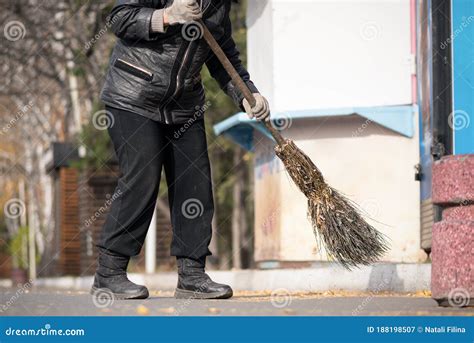 Street cleaner stock image. Image of fall, autumn, holding - 188198507