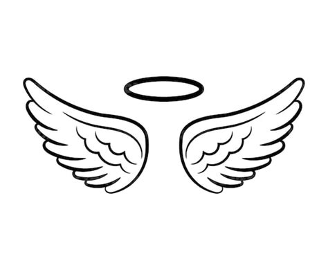 Angel Wings and Halo Svg Loss Memorial. Vector Cut File for - Etsy