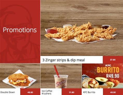 KFC ZA Menu Prices