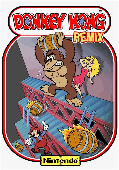 Donkey Kong Remix - Donkey Kong Arcade - 900x1246 PNG Download - PNGkit