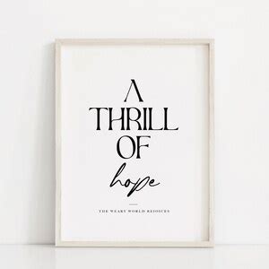 A Thrill of Hope Print, Christmas Wall Art, Christian Christmas Decor ...