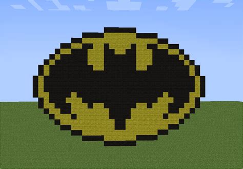 Minecraft Pixel Art Templates Batman Minecraft Bat Symbol Pixel Art Minecraft Pixel Art ...