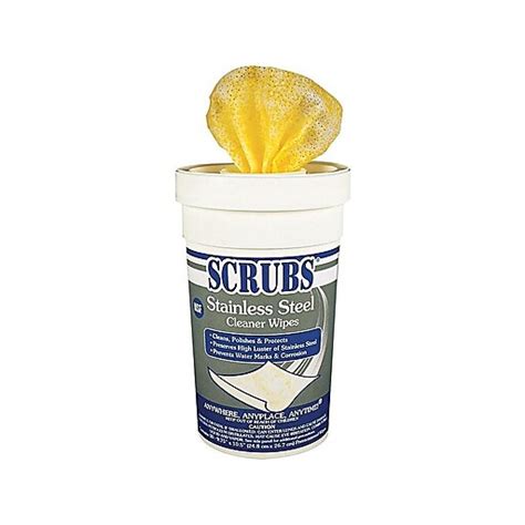 Scrubs Stainless Steel Cleaner Wipes, Citrus, 30/Pack (91930) | Staples